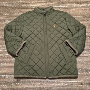 Polo Ralph Lauren Quilted Full Zip Jacket Boys Green 4T